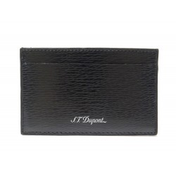 NEUF PORTE CARTES DE CREDIT ST DUPONT EN CUIR + BOITE LEATHER CARD HOLDER 140€