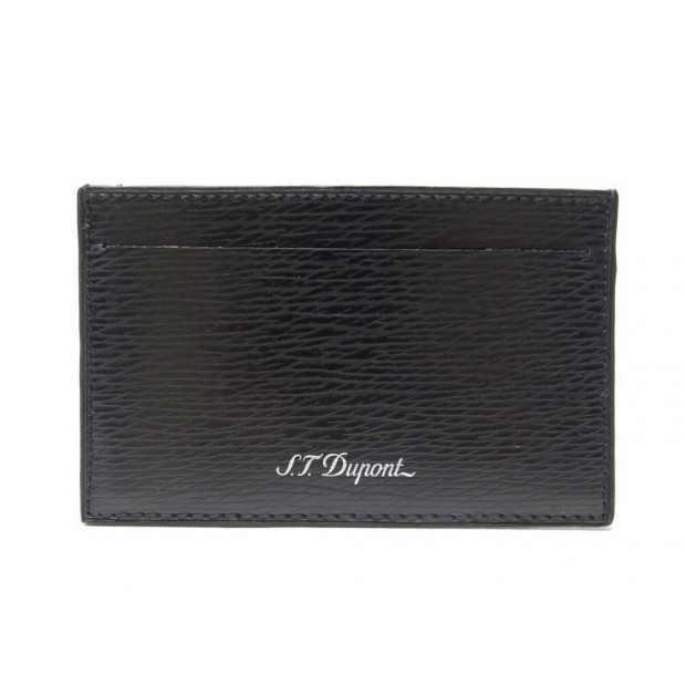 NEUF PORTE CARTES DE CREDIT ST DUPONT EN CUIR + BOITE LEATHER CARD HOLDER 140€