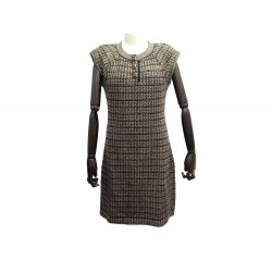 ROBE CHANEL PARIS BYZANCE 2011 BOUTONS GRIPOIX M 40 TWEED CACHEMIRE DRESS 4890€