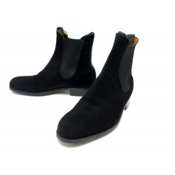 CHAUSSURES BOTTINES CHELSEA JM WESTON EN DAIM NOIR 8D 42 SUEDE BOOTS SHOES 950€