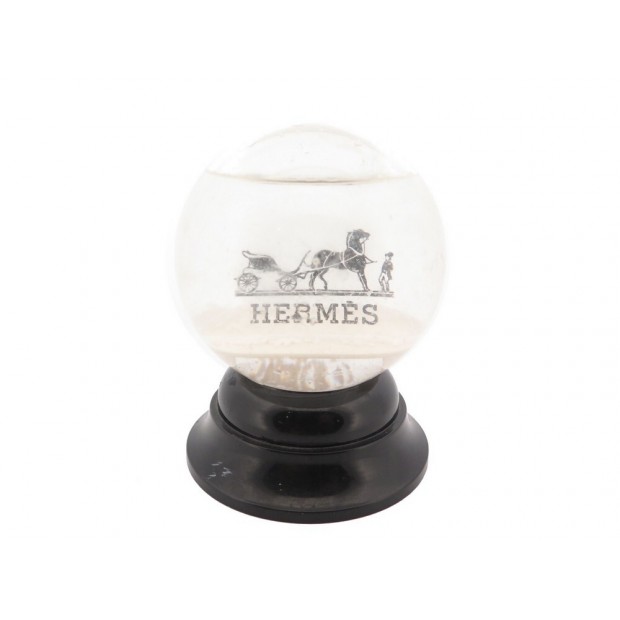 BOULE A NEIGE HERMES LOGO GRAND DUC EN PLASTIQUE TRANSPARENT SNOWBALL