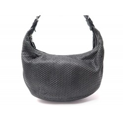 SAC A MAIN CHRISTIAN DIOR HOBO EN CUIR PERFORE NOIR BLACK PERFORATED PURSE 790€