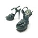 NEUF CHAUSSURES YVES SAINT LAURENT 203106 SANDALES TRIBUTE 36 EN CUIR SHOES 745€