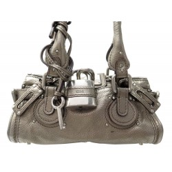 SAC A MAIN CHLOE PADDINGTON MINI EN CUIR GRAINE BRONZE LEATHER HAND BAG 1295€