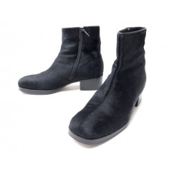 CHAUSSURES GUCCI X TOM FORD BOTTINES 41 41.5 EN CUIR POULAIN NOIR BOOTS 1420€