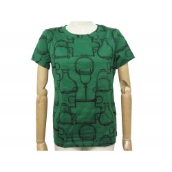 NEUF TSHIRT HERMES MICRO PROJETS CARRES M 40 H0H4604DY4Y40 COTON VERT NEW 520€
