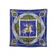 FOULARD HERMES FEUX D'ARTIFICE CARRE 90 DUCHENE SOIE BROCHE BLEU SILK SCARF 410€