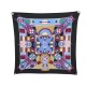 NEUF FOULARD PLISSE HERMES L'ART INDIEN DES PLAINES 90 CM SOIE NOIR SCARF 410€