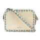 NEUF SAC A MAIN VALENTINO ROCKSTUD ROLLING BANDOULIERE CUIR BEIGE HAND BAG 1100€