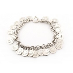 BRACELET TIFFANY & CO RETURN TO PLAQUE MULTIPLE EN ARGENT SILVER CHARMS S690€