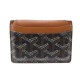 PORTE CARTES GOYARD SAINT SULPICE TOILE GOYARDINE ET CUIR MARRON CARD HOLDER