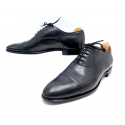 CHAUSSURES CHURCH'S 8.5F 42. RICHELIEU A BOUT FLEURI EN CUIR NOIR SHOES 750€