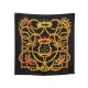 FOULARD HERMES LE SACRE DU PRINTEMPS DORIGNY CARRE 90 SOIE NOIR SILK SCARF 410€