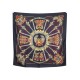 FOULARD HERMES EGYPTE CARRE 90 CATHY LATHAM EN SOIE NOIR SILK SCARF 410€