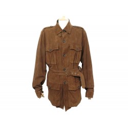 VESTE POLO BY RALPH LAUREN POLO CHEVRE DAIM L 44 MARRON SUEDE GOAT JACKET 2000€