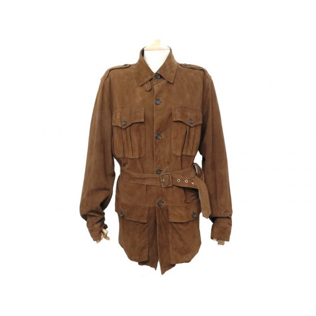 VESTE POLO BY RALPH LAUREN POLO CHEVRE DAIM L 44 MARRON SUEDE GOAT JACKET 2000€