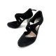 CHAUSSURES MIU MIU TALONS CRISTAL SWAROVSKI 37 IT 38FR DAIM NOIR DEER SHOES 750€