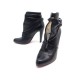 CHAUSSURES CHRISTIAN LOUBOUTIN BOTTINES A TALONS 38 CUIR NOIR BOOTS SHOES 895€