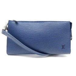 NEUF SAC LOUIS VUITTON POCHETTE ACCESSOIRES NM BANDOULIERE CUIR EPI BLEU 950€