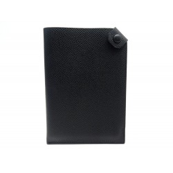 NEUF PORTE PASSEPORT HERMES TARMAC EN CUIR EPSOM NOIR NEW PASSPORT COVER 189€