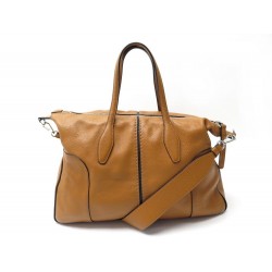 SAC A MAIN TOD'S D-BAG EN CUIR GRAINE CAMEL BANDOULIERE LEATHER HAND BAG 1360€