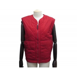 NEUF VESTE BLOUSON SANS MANCHES LOUIS VUITTON M 48 EN POLYESTER ROUGE 1900€