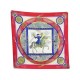 FOULARD HERMES FEUX D'ARTIFICE CARRE 90 CM DUCHENE SOIE BROCHE ROUGE SCARF 410€