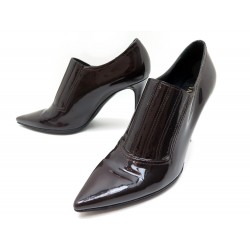 CHAUSSURES VALENTINO GARAVANI 38 CUIR VERNIS MARRON BROWN COURT SHOES 720€