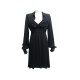 ROBE VALENTINO MANCHES LONGUES M 38 EN SOIE NOIR BLACK SILK DRESS 2980€