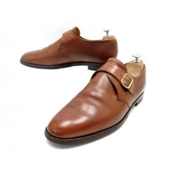 CHAUSSURES BOWEN MONKTON II DERBY A BOUCLES 9.5 43.5 EN CUIR MARRON SHOES 345€