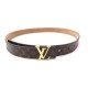 CEINTURE LOUIS VUITTON MINI MONOGRAM M9781 T75 TOILE BOUCLE LOGO LV BELT 295