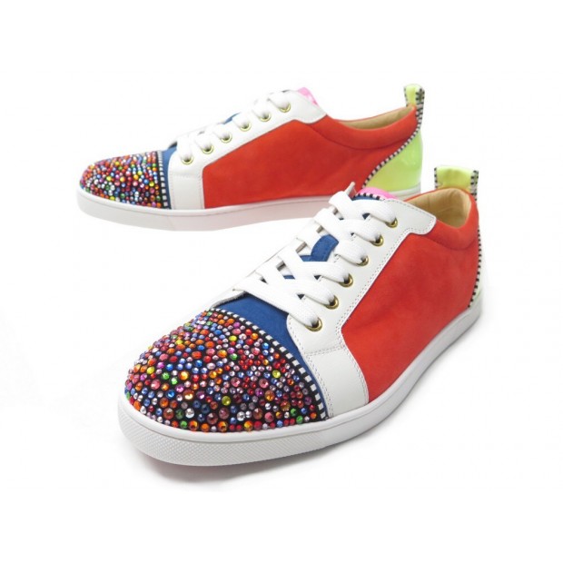 NEUF CHAUSSURES CHRISTIAN LOUBOUTIN BASKET GONDOLASTRASS 42.5 SNEAKERS NEW 1095€