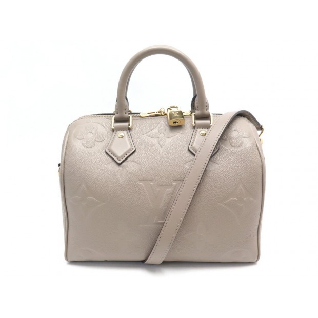 Sac à main Louis Vuitton Speedy 25 en cuir monogram empreinte rouge