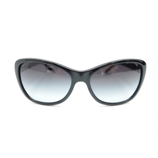 LUNETTES DE SOLEIL BULGARI 8127B NOIR PLASTIQUE FEMME + ETUI SAC SUNGLASSES 310€