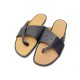 NEUF CHAUSSURES JM WESTON SANDALES TONGS 10.5 44.5 EN CUIR NOIR NEW SANDAL 445€