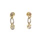 BOUCLES D'OREILLES FRED EN OR JAUNE & BLANC 18K & DIAMANTS 0.44 CT GOLD EARRINGS