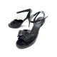 CHAUSSURES YVES SAINT LAURENT SANDALES A TALONS 41 CUIR GRAINE NOIR SHOES 745€