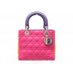 SAC A MAIN CHRISTIAN DIOR LADY MEDIUM CUIR CANNAGE MULTICOLORE HAND BAG 4500€