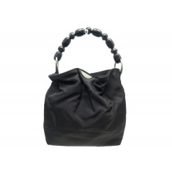 SAC A MAIN CHRISTIAN DIOR LADY MALICE PERLA PM EN TOILE NOIR HAND BAG PURSE 900€