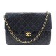 VINTAGE SAC A MAIN CHANEL TIMELESS M BLEU NAVY MATELASSE SINGLE FLAP BAG 7250€