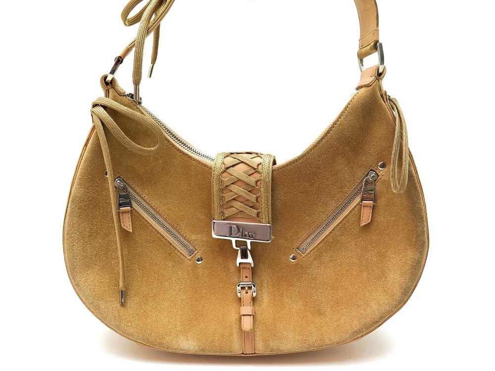 sac a main christian dior admit it a crochet en daim