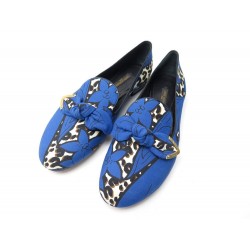 NEUF CHAUSSURES LOUIS VUITTON MOCASSINS 37.5 TOILE LEOPARD STEPHEN SPROUSE 650€