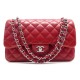 SAC A MAIN CHANEL GRAND CLASSIQUE TIMELESS JUMBO CUIR MATELASSE ROUGE BAG 10500€