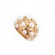 BAGUE CHANEL BAROQUE T50 OR JAUNE 18K PERLES ET DIAMANTS GOLD DIAMONDS RING