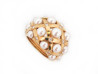 bague chanel baroque t50 or jaune 18k perles et