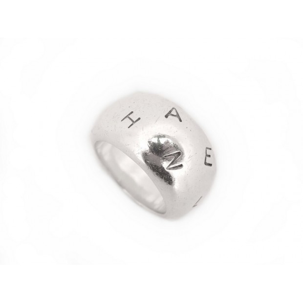 BAGUE CHANEL LETTRES TAILLE 52 EN ARGENT MASSIF 925 ARGENTE SILVER STERLING RING