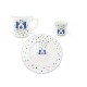 SET 3 PIECES CARTIER LA MAISON DES ENFANTS PORCELAINE TASSE COQUETIER ASSIETTE