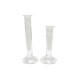 LOT DE 2 CHANDELIERS CHRISTIAN DIOR BOUGEOIRS CRISTAL TRANSPARENT CANDLE HOLDER