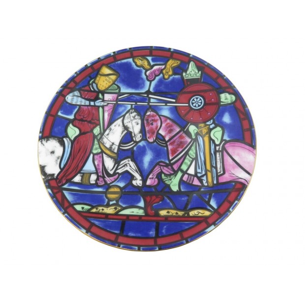 VINTAGE ASSIETTE CARTIER ED LIMITEE CHARTRES CATHEDRAL EN PORCELAINE BLEUE PLATE