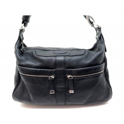 SAC A MAIN TOD'S PORTE EPAULE OU BANDOULIERE CUIR GRAINE NOIR HOBO HAND BAG 995€